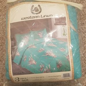 Queen quilt-Western linen